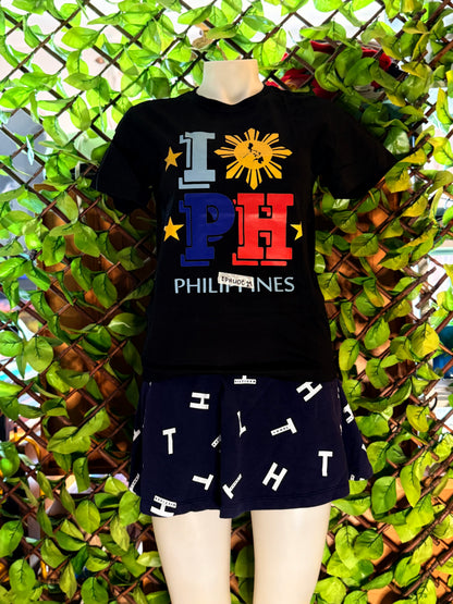 black Filipino design T-shirt