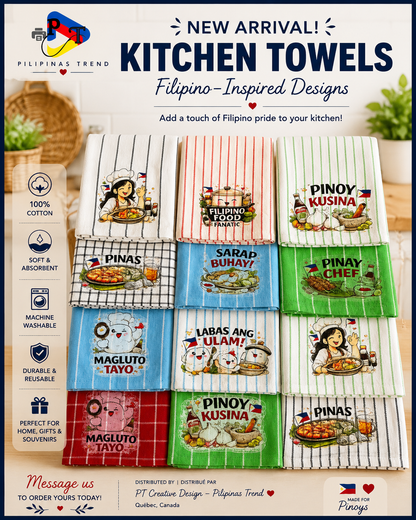 🇵🇭 NEW ARRIVAL – Filipino-Inspired Kitchen Towels! 🍳✨
