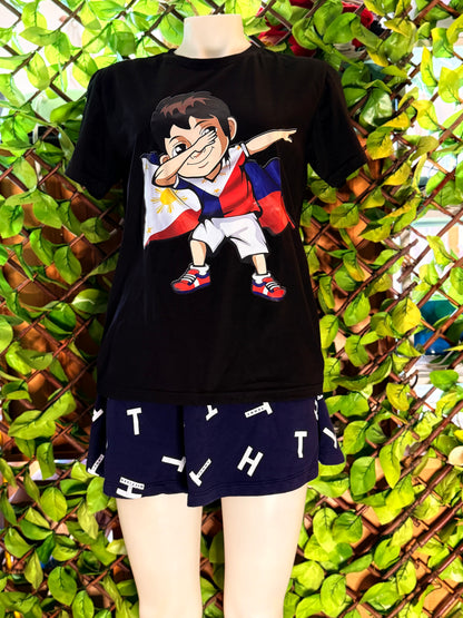 black Filipino design T-shirt